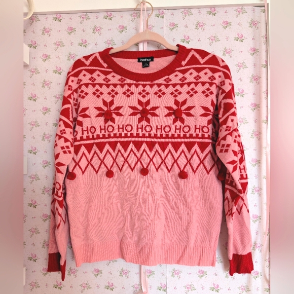 Ho Ho Ho Pom Pom Christmas Sweater - Picture 2 of 7